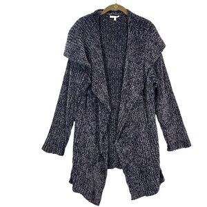 Anthropologie Mystree Womens Open-Front Cardigan M/L Thick Asymmetrical Gray